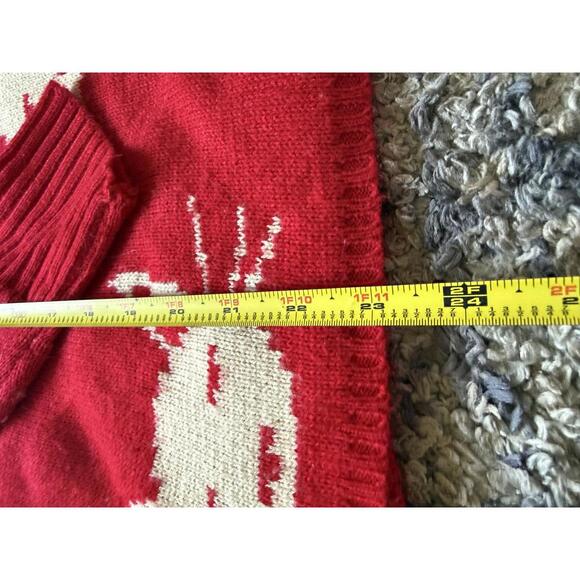 Hot & Delicious Red Cat Graphic Knit Sweater S/M Cottagecore Kawaii - Picture 6 of 6